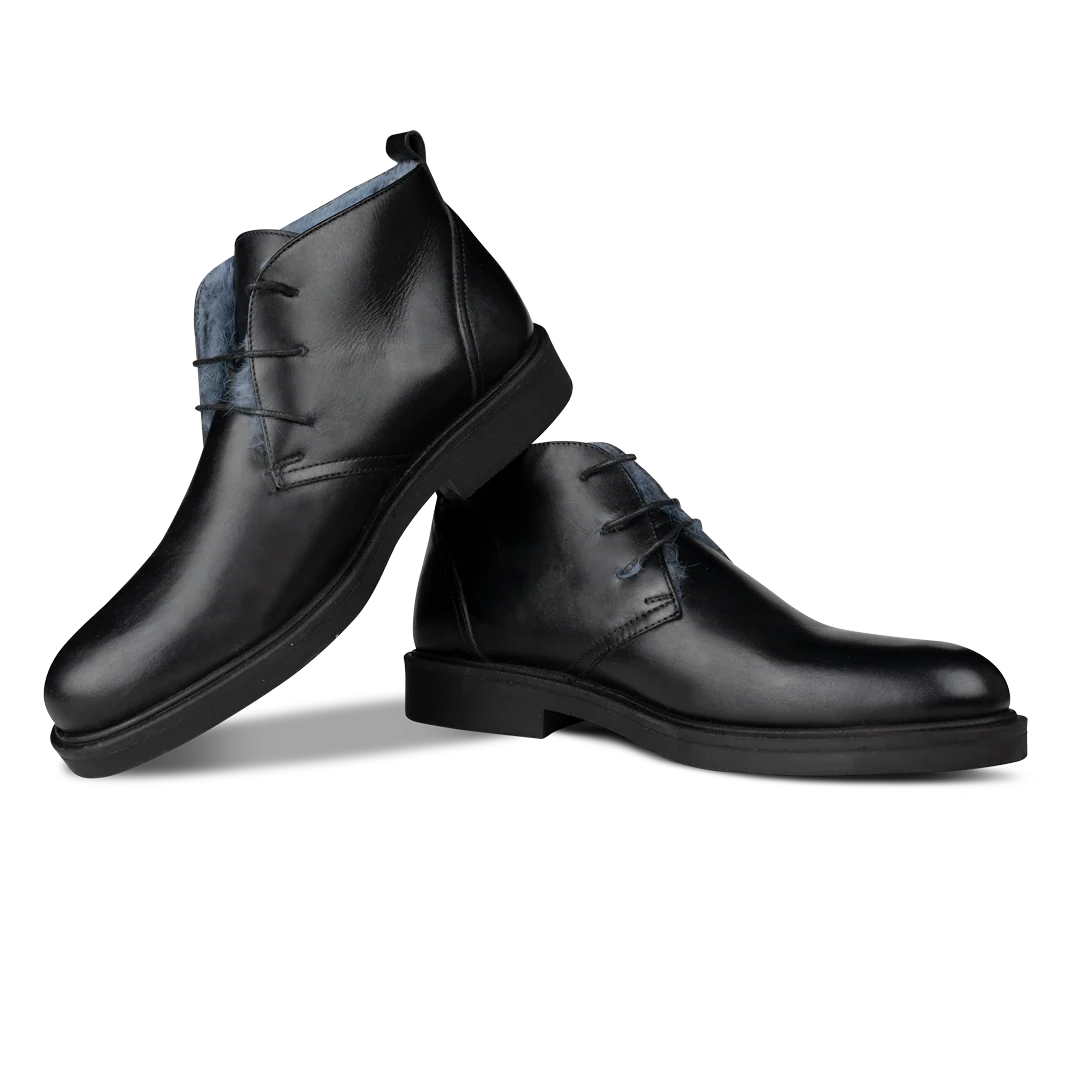 Dunber: Demi Bottes Homme - Cuir Noir – Image 6