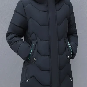 Veste d'Hiver Puffer Mi-Longue pour Femmes