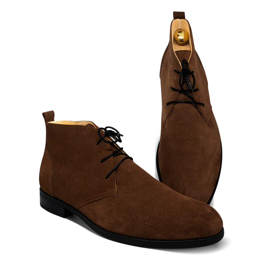 Ashley: Demi Bottes Homme- Caoutchouc Marron – Image 7