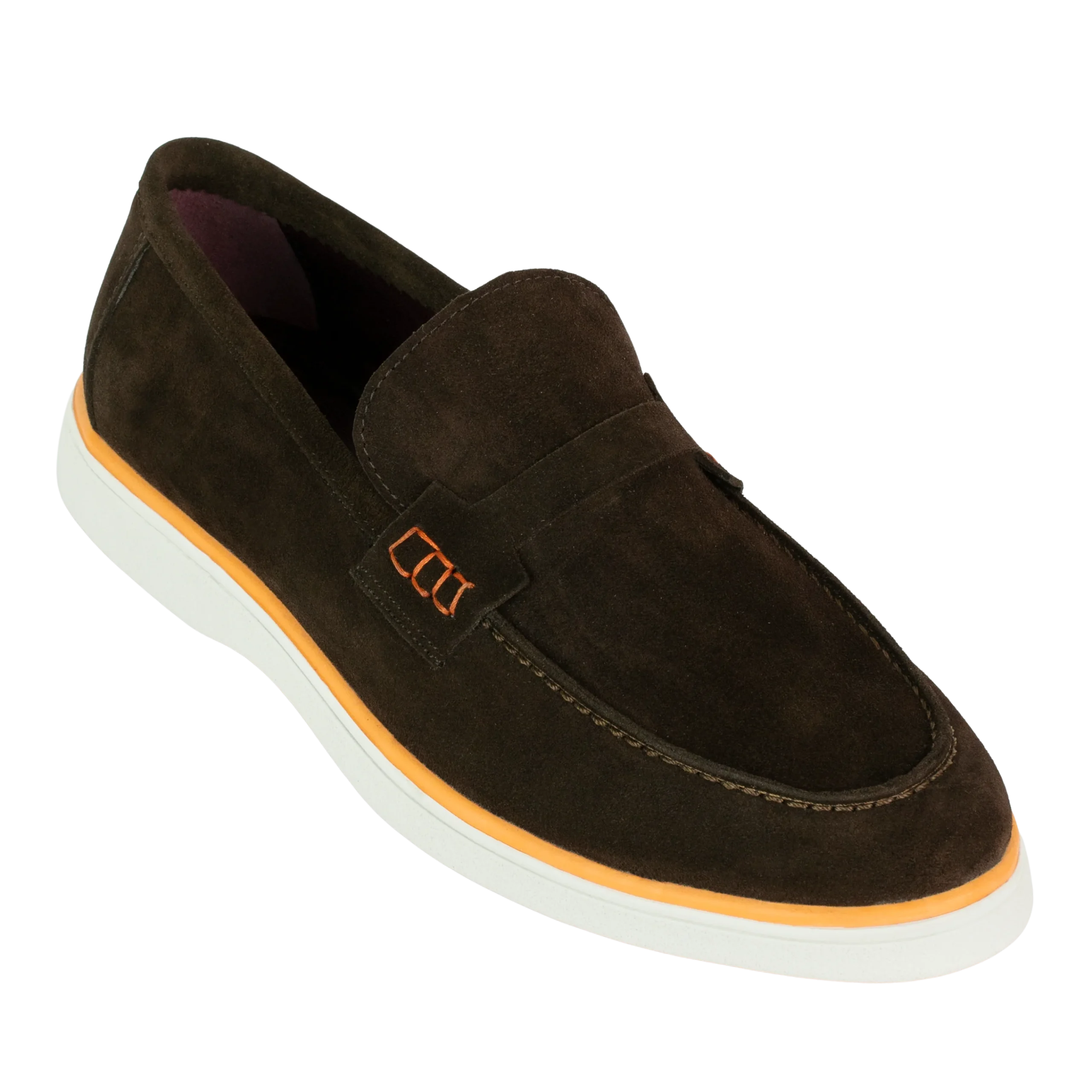 Rafter: Mocassin Homme - Daim Marron/Orange – Image 6