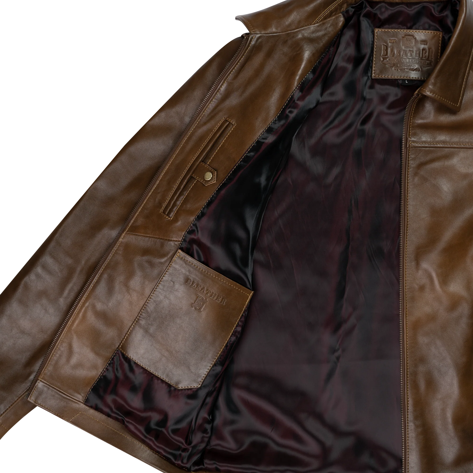 Heritage: Veste Hommes - Cuir Marron patiné – Image 8