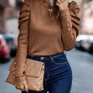 Pull à Manches Bouffantes pour Femmes