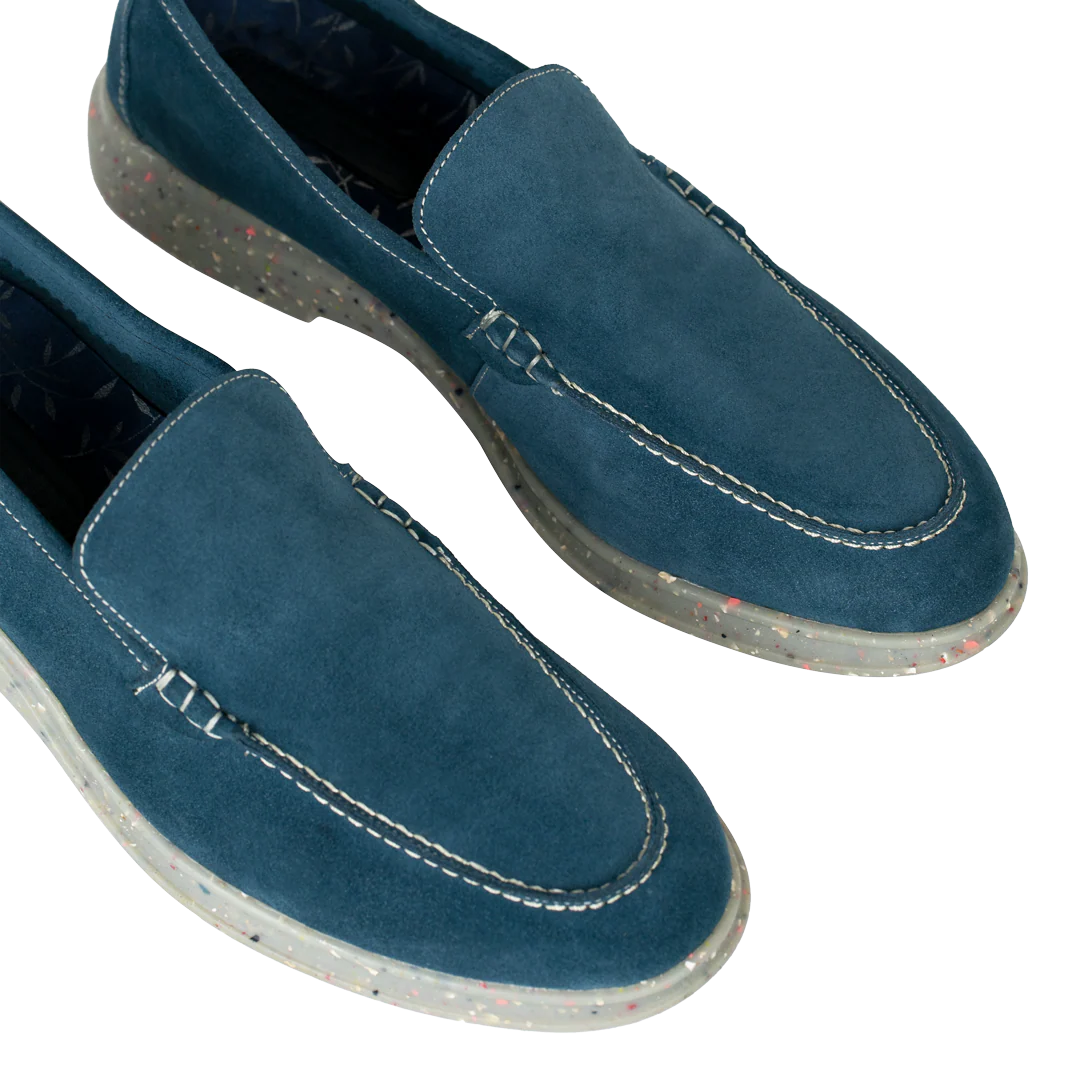 Stewart: Mocassin Homme - Daim Bleu persan – Image 6
