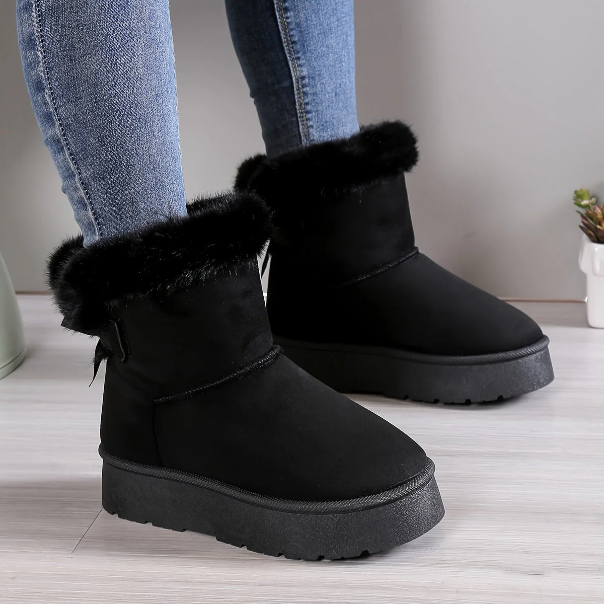 Bottes en Peluche à Doublure Thermique pour Femmes – Image 7