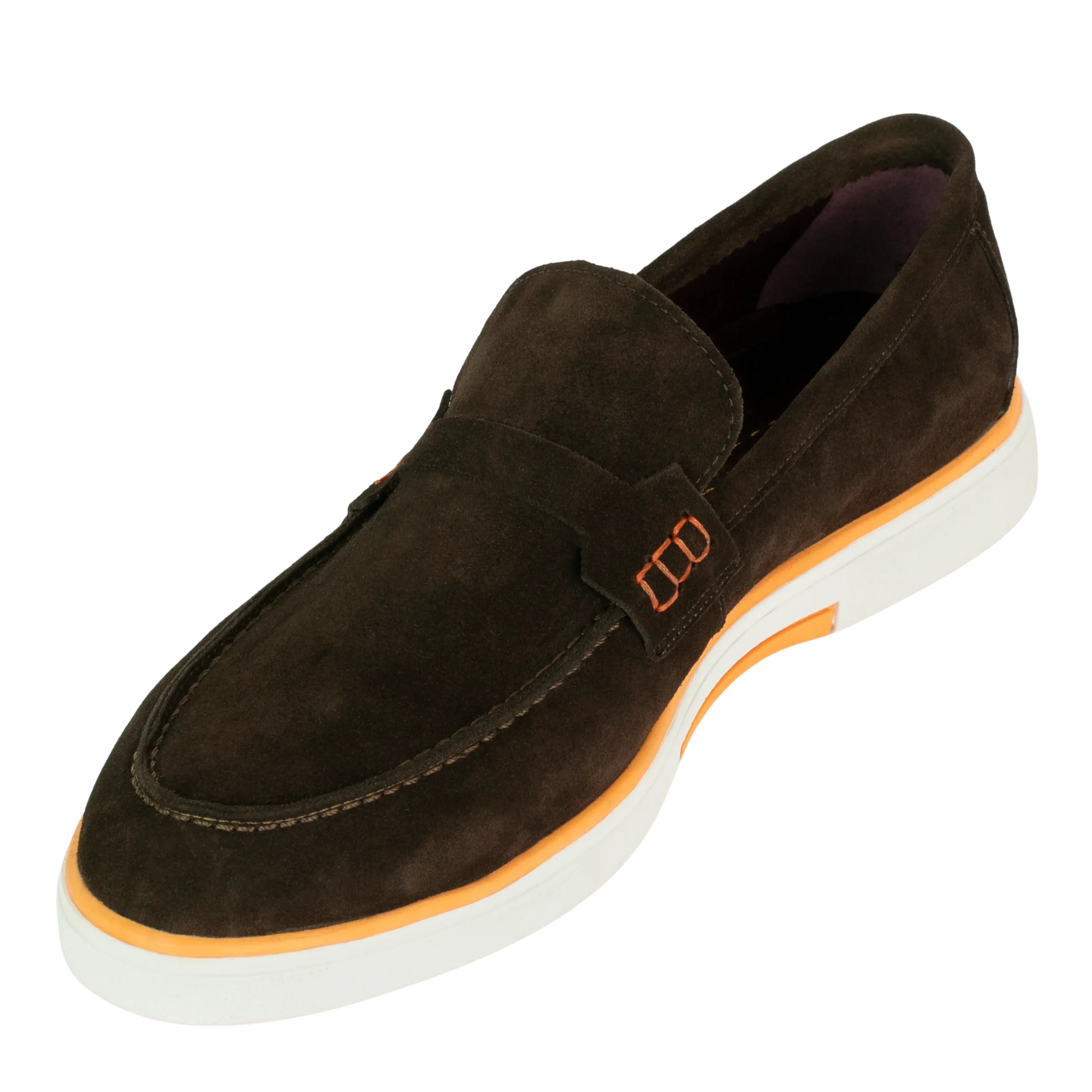 Rafter: Mocassin Homme - Daim Marron/Orange – Image 7