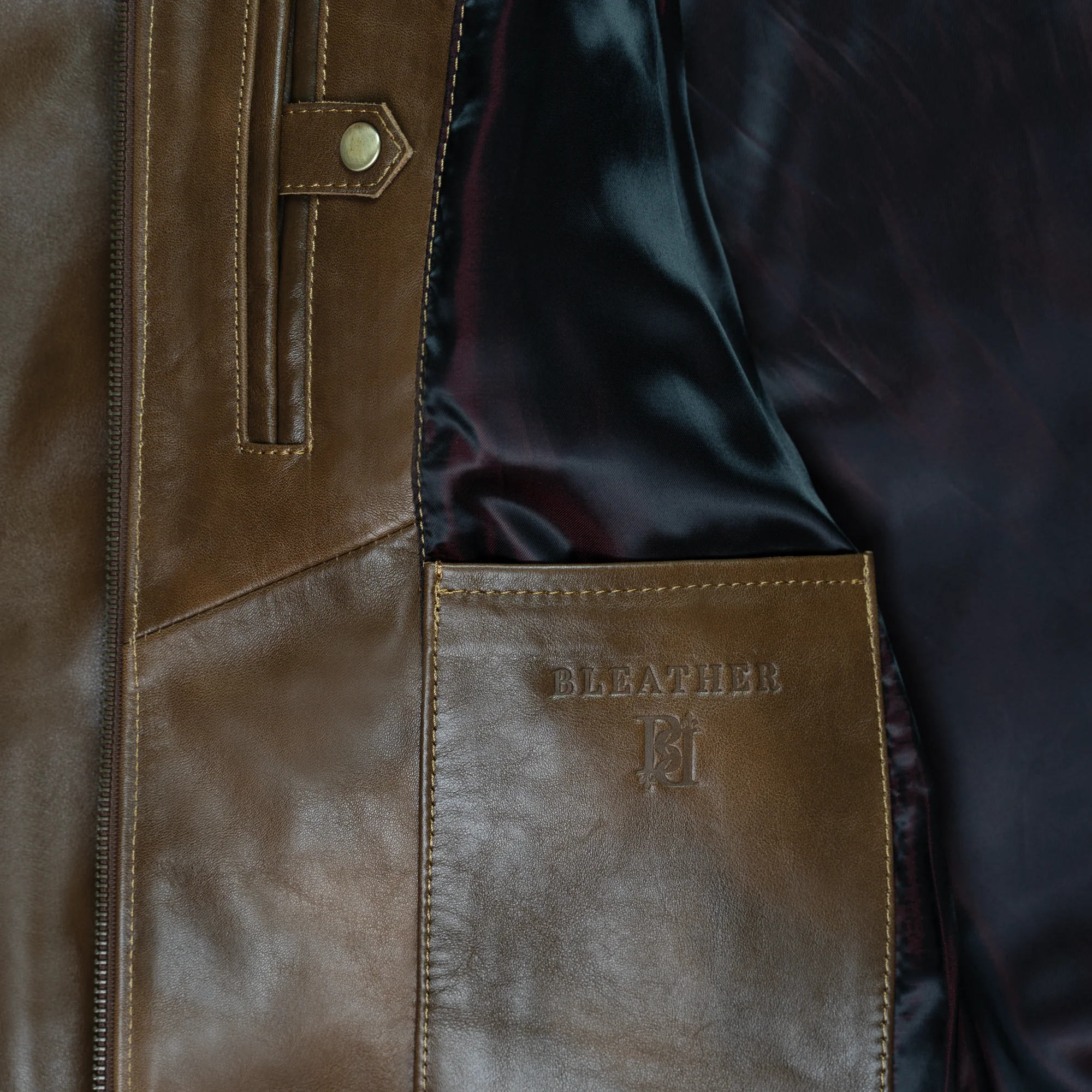 Heritage: Veste Hommes - Cuir Marron patiné – Image 9