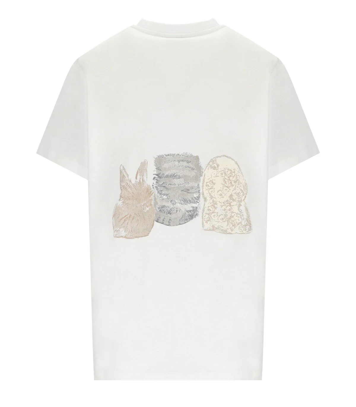 GANNI ANIMALS WHITE BASIC T-SHIRT – Image 3
