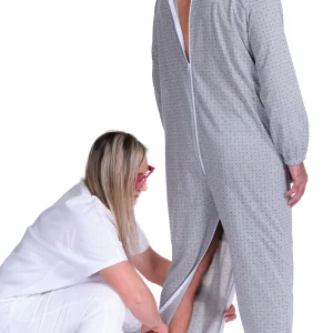 Grenouillère incontinence manches longues 2 fermetures