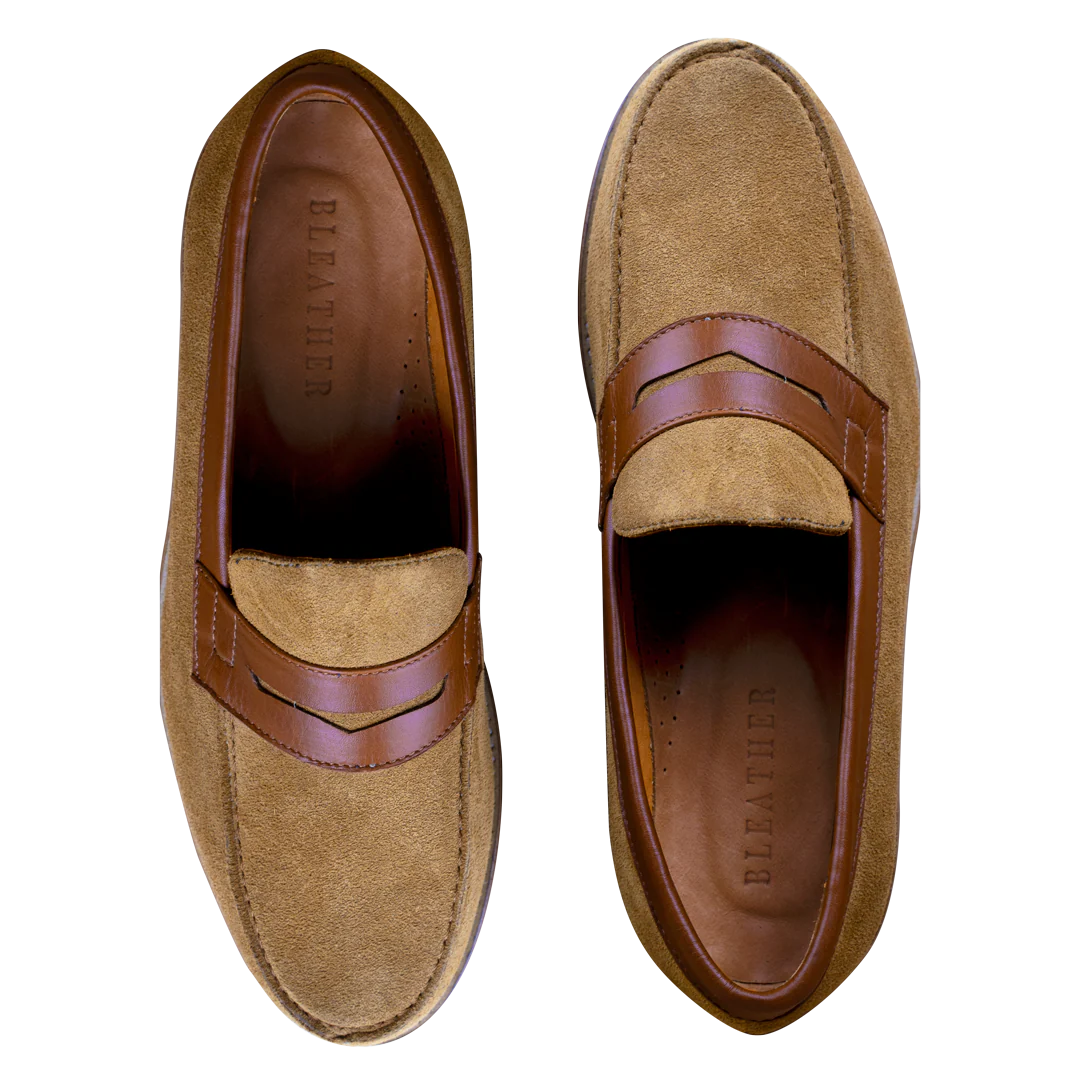 Beverley: Mocassin Homme - Daim Beige – Image 8