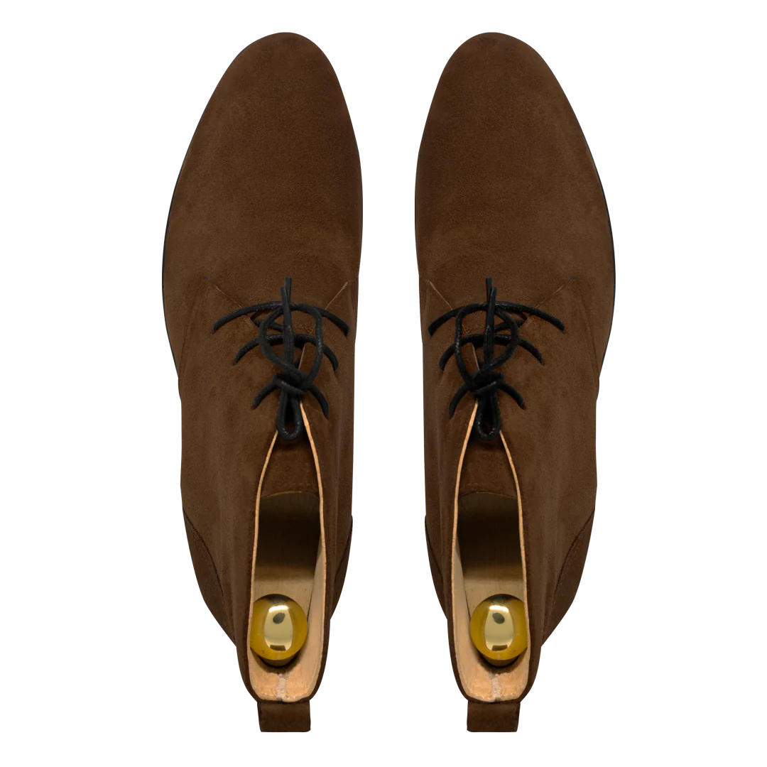 Ashley: Demi Bottes Homme- Caoutchouc Marron – Image 9