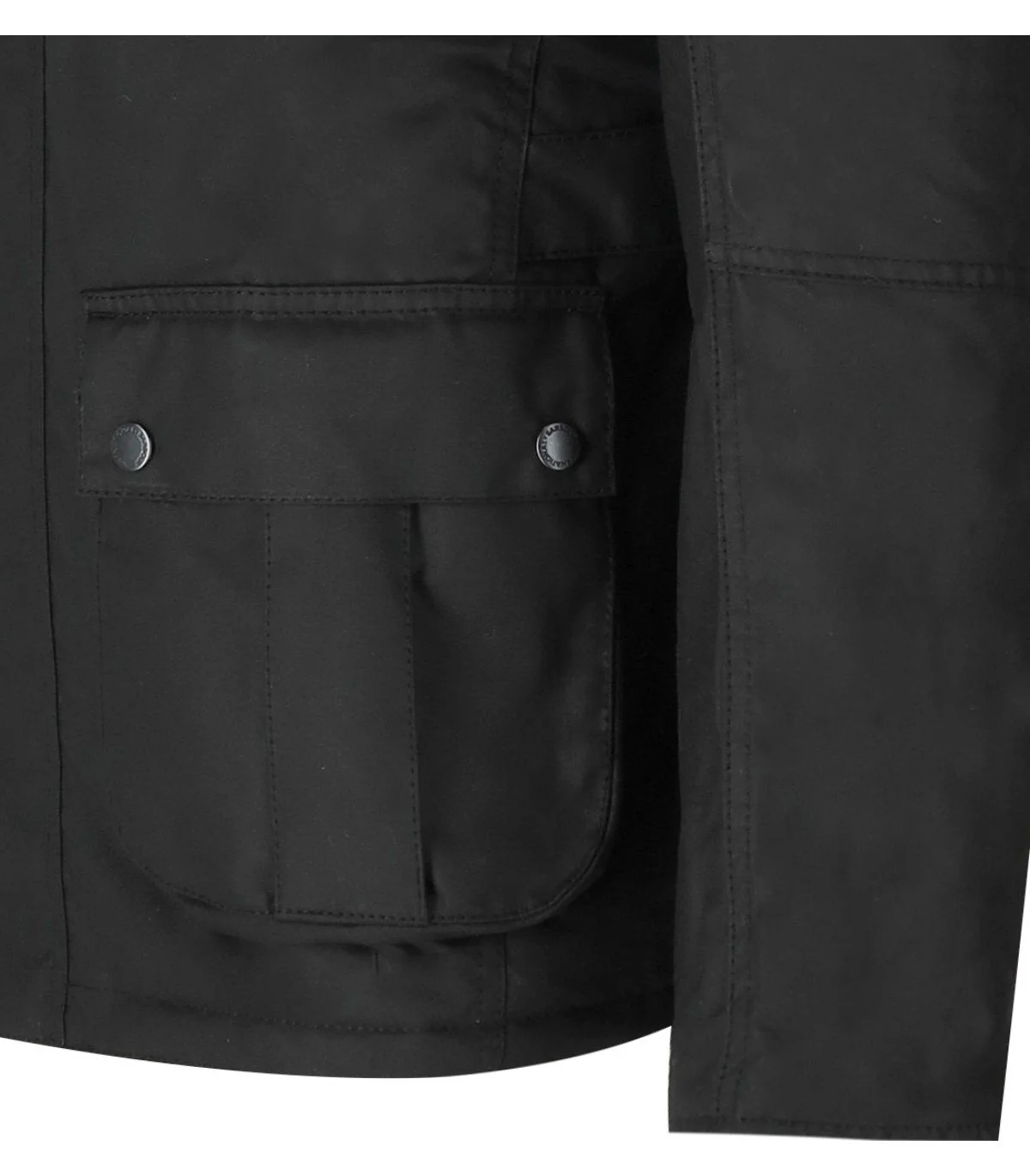 BARBOUR INTERNATIONAL WINTER LOCKSEAM WAX BLACK JACKET – Image 4