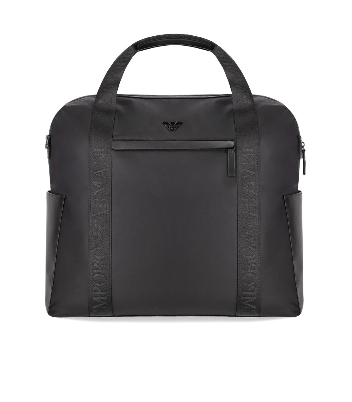 EMPORIO ARMANI NYLON BLACK DUFFLE BAG – Image 2
