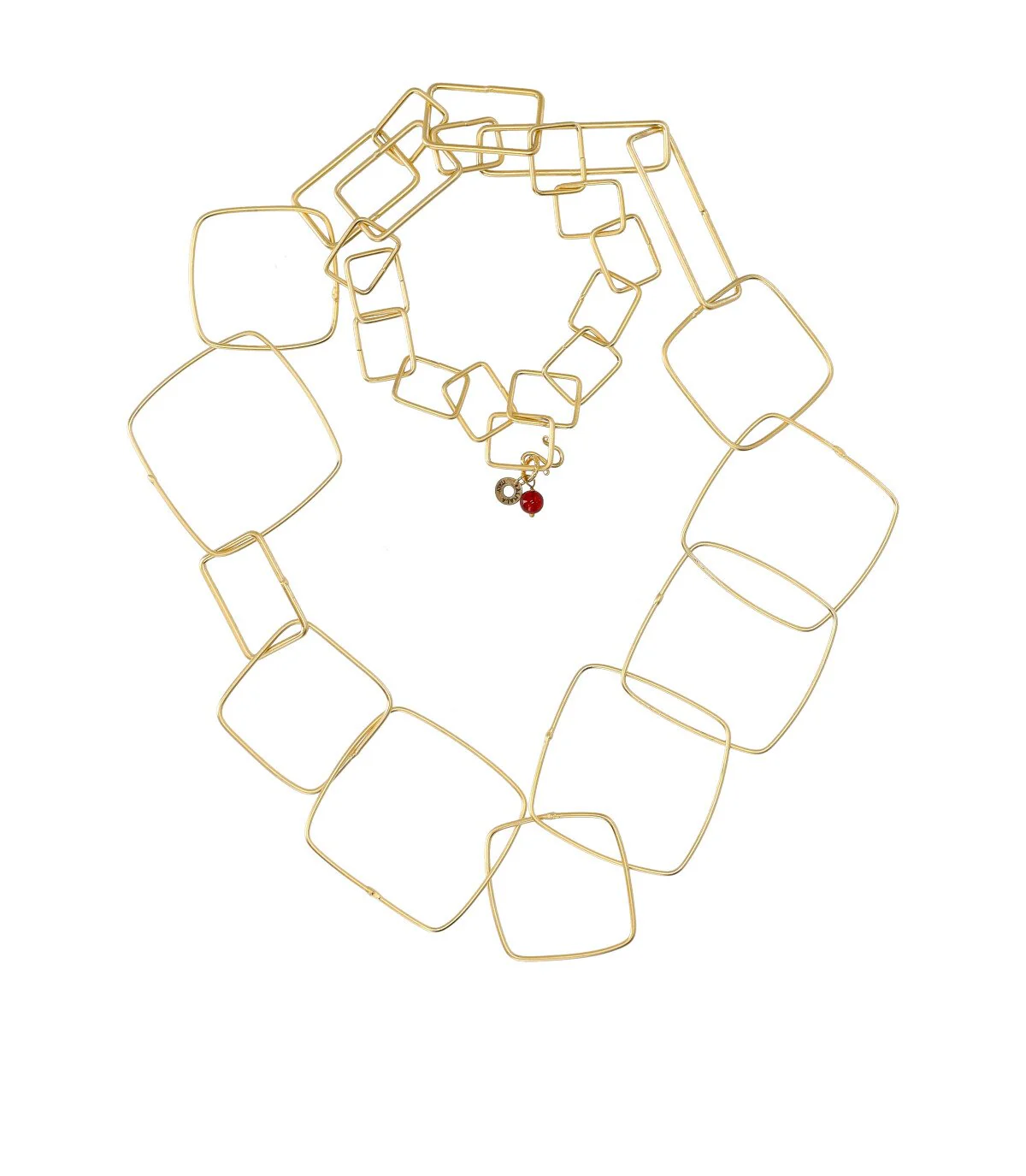 COLLANA GEOMETRIC OTTONE E PIETRE ÀLMALA