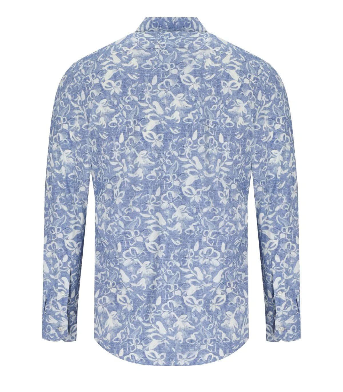 ARCHIVIUM LIGHT BLUE DENIM EFFECT FLORAL SHIRT – Image 3
