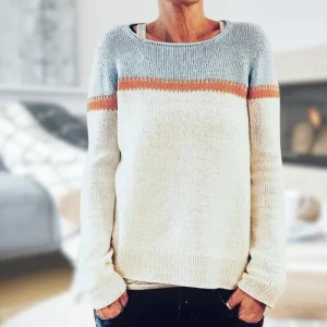 Pull Large à Col Rond pour Femmes