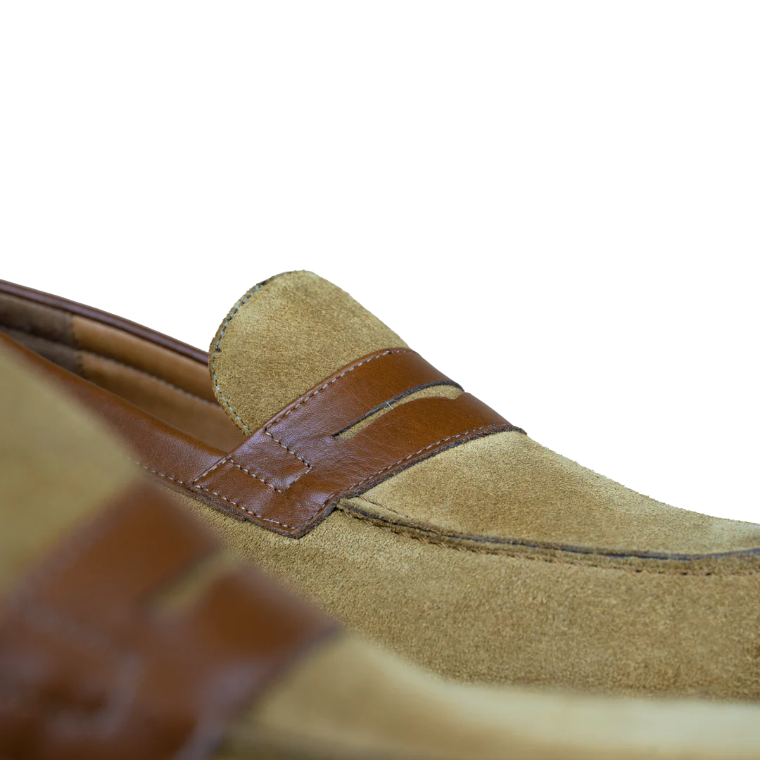 Beverley: Mocassin Homme - Daim Beige – Image 9