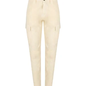 C.P. COMPANY STRETCH SATEEN PISTACHIO SHELL CARGO PANTS