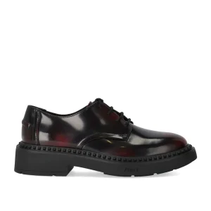 ASH MERCURY BLACK/BURGUNDY LACE-UP SHOE
