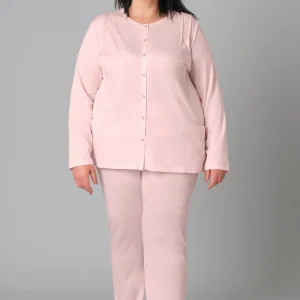 Pyjama Oversize confortable à boutons ouverts pour femmes
