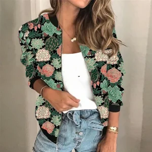 Veste Zippée Imprimée pour Femmes - Vanessa