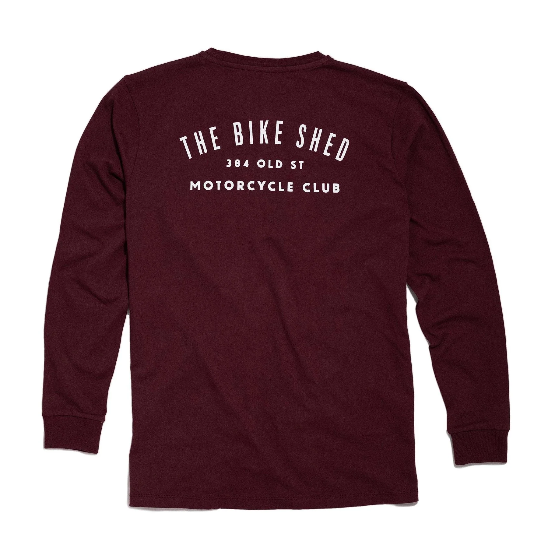 Bike Shed Longsleeve Pocket Script Red – Image 3