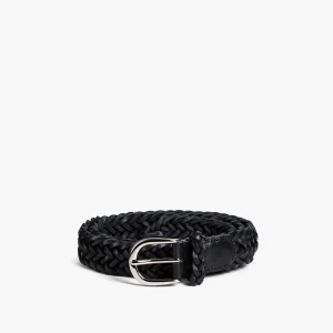 Braided Belt – Black Leather