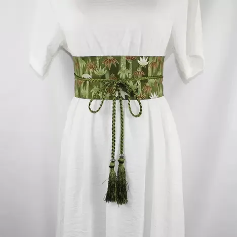 Ceinture Obi à cordon tressé Vert Bambou – Image 2