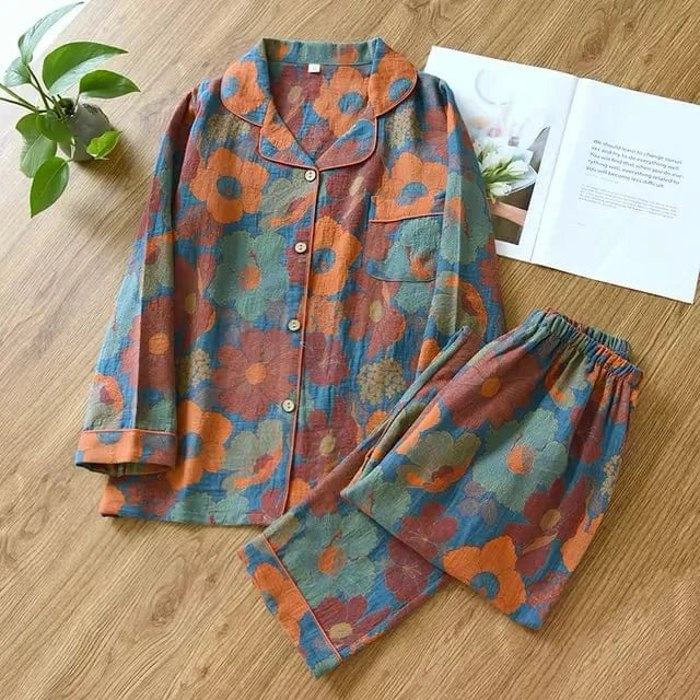 Ensemble jinbei multicolore fleuri – Image 2