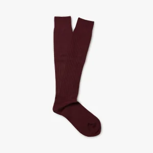 Gustav – Knee-High Merino Socks – Burgundy