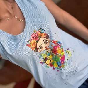 Débardeur bleu MINI FRIDA