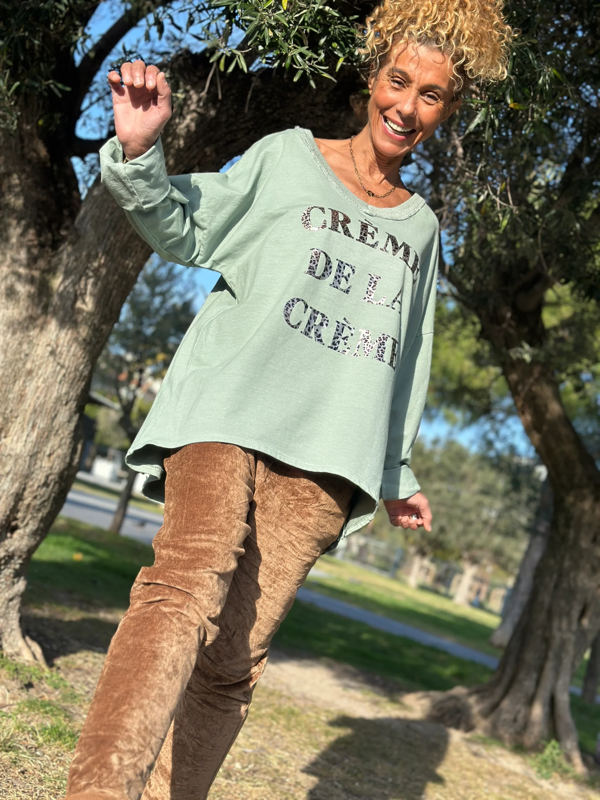 Sweat vert amande CREME – Image 6
