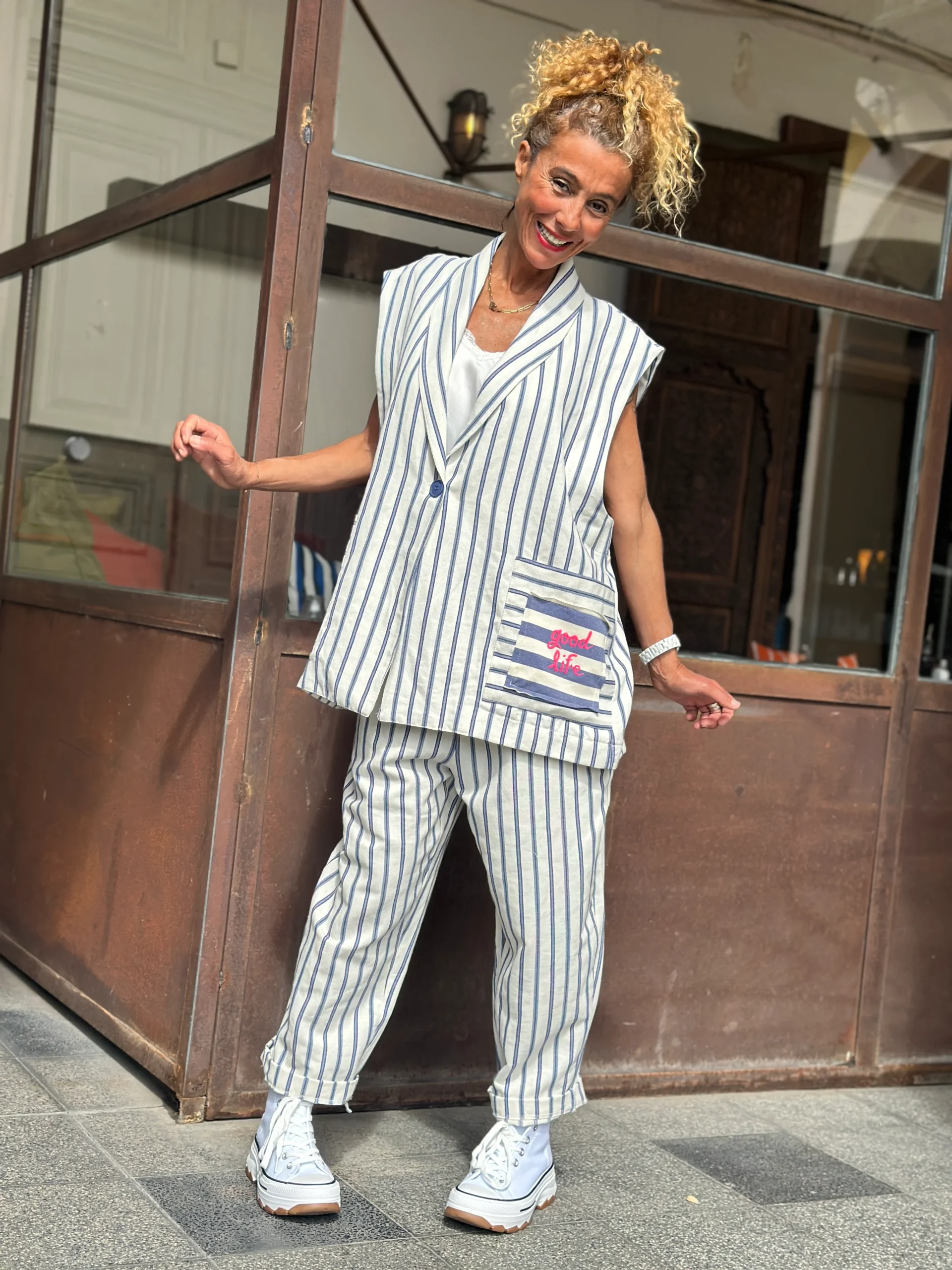 Veste blanche/bleu SWEET – Image 2