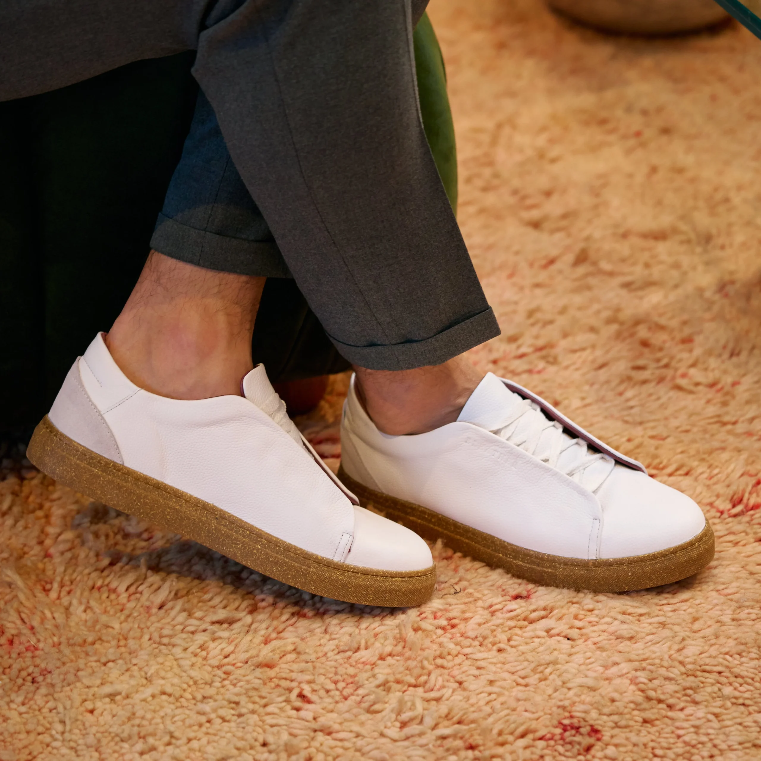 Albert : Sneakers Homme - Cuir Blanc – Image 4