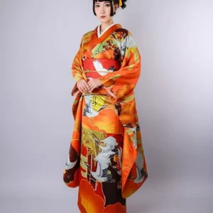 Kimono Furisode orange