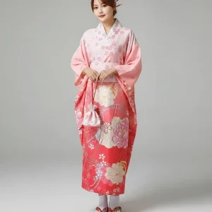 Kimono Furisode rose
