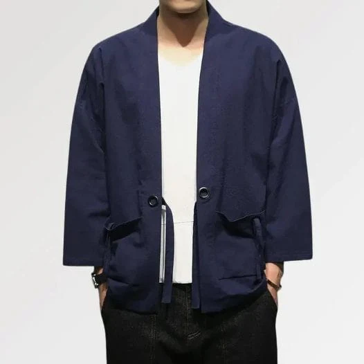 Haori ample bleu marine – Image 3
