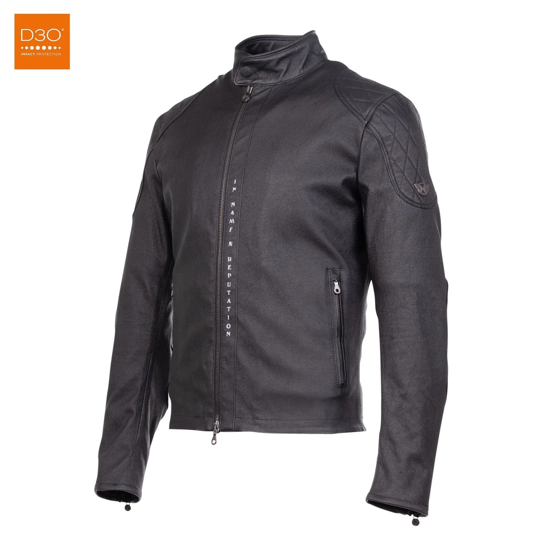 Matchless Lederjacke PM M5 Logo Schwarz – Image 4