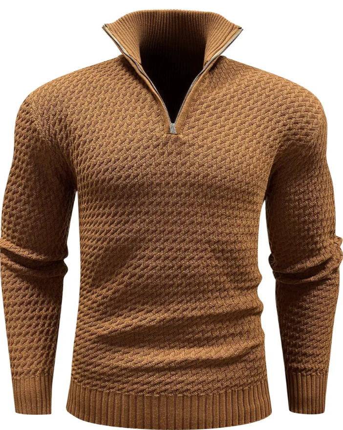 Pull à Col Roulé et Quart de Fermeture éclair pour Hommes – Image 6