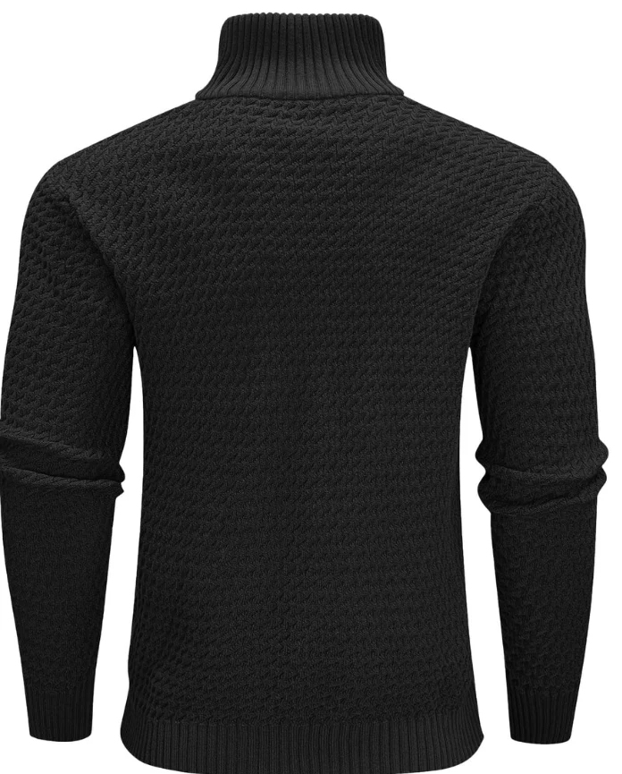 Pull à Col Roulé et Quart de Fermeture éclair pour Hommes – Image 7