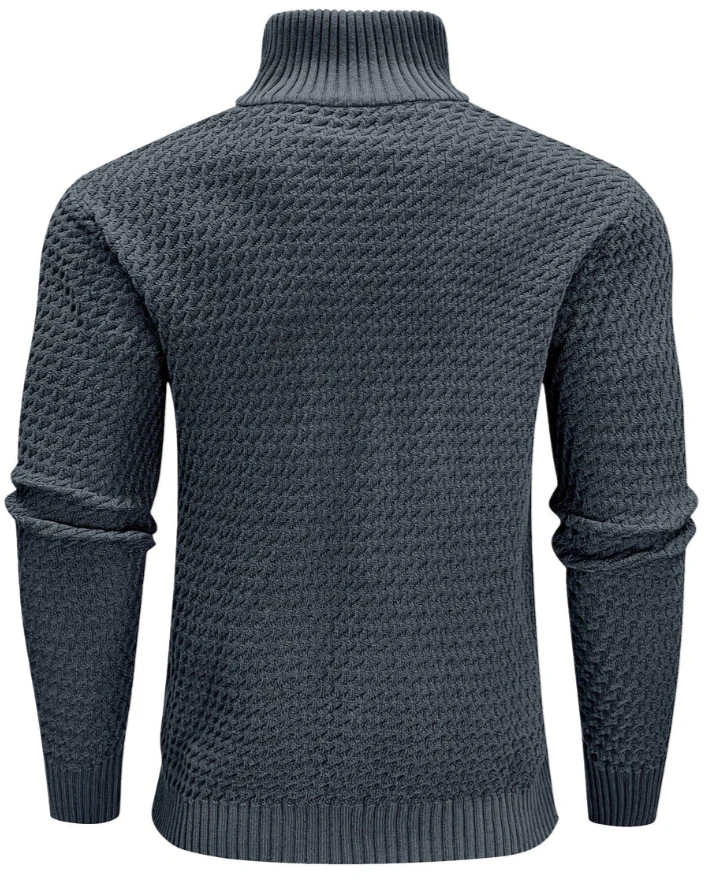 Pull à Col Roulé et Quart de Fermeture éclair pour Hommes – Image 8