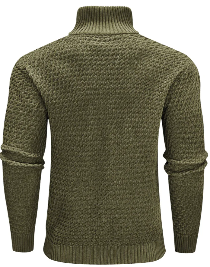 Pull à Col Roulé et Quart de Fermeture éclair pour Hommes – Image 9