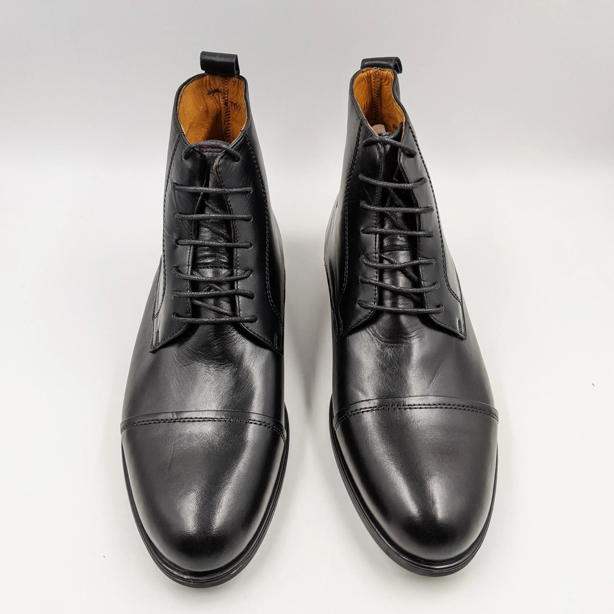 Barney: Demi Bottes Homme - Cuir Noir – Image 4