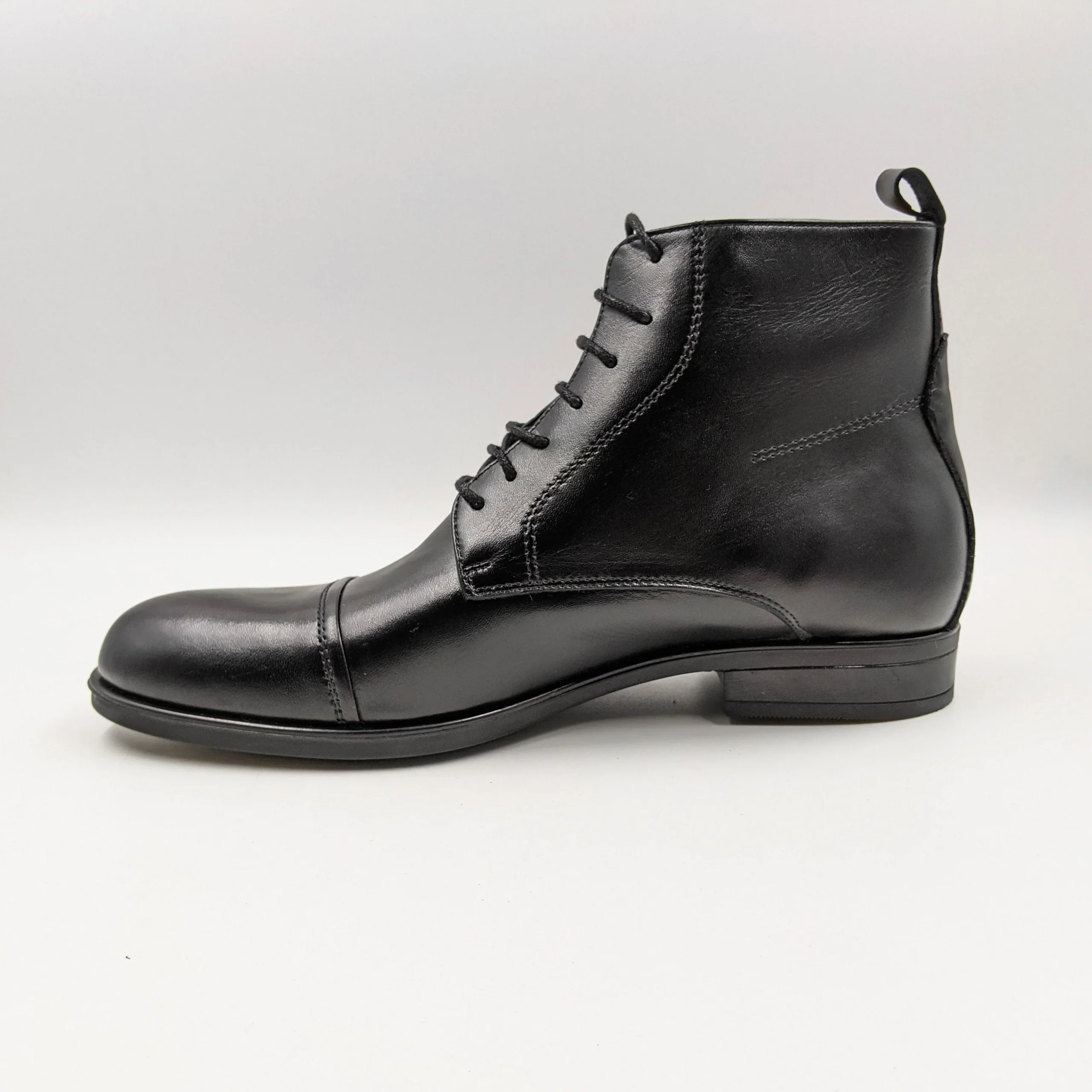 Barney: Demi Bottes Homme - Cuir Noir – Image 5