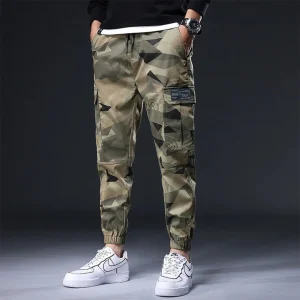 Pantalon Cargo Camouflage Streetwear pour Homme