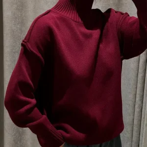 Pull en Tricot à Col Roulé pour Femmes