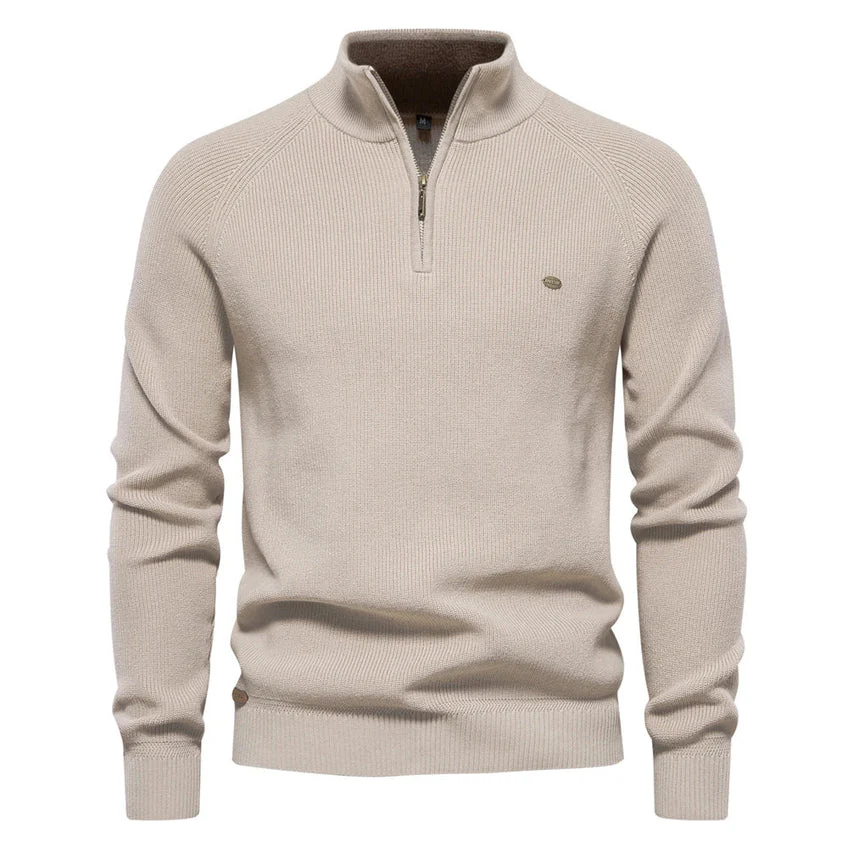 Pull-over en Tricot avec Col Zippé pour Hommes – Image 6