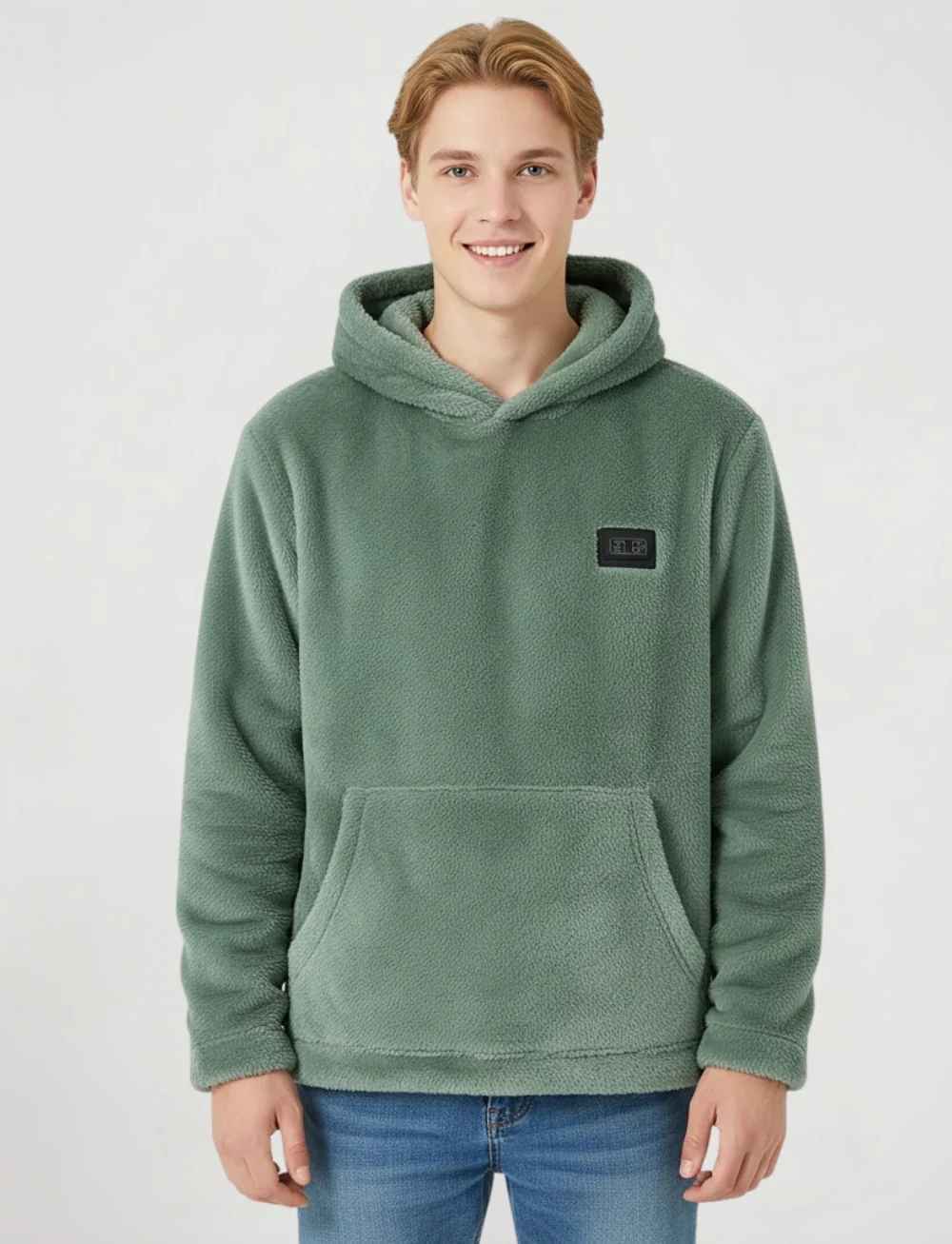 Sweat Capuche Chauffant Vert