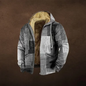 Veste à Capuche avec motifs Patchwork pour Hommes