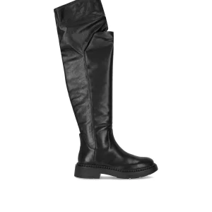 ASH MAXIM BLACK OVER-THE-KNEE BOOT