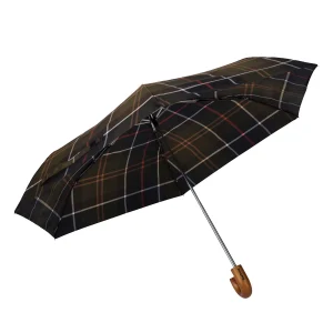 BARBOUR TARTAN MINI UMBRELLA